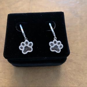 NWOT Diamond Kay Jewelers Paw Earrings